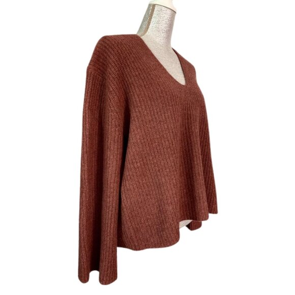 360 CASHMERE Reese Cashmere Sweater in ROSEWOOD SIZE MEDIUM - Picture 8 of 14